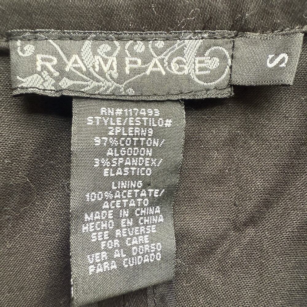 Rampage Y2K Crest Blazer Black White Piping Preppy Academia Fitted Jacket Small - Picture 6 of 6